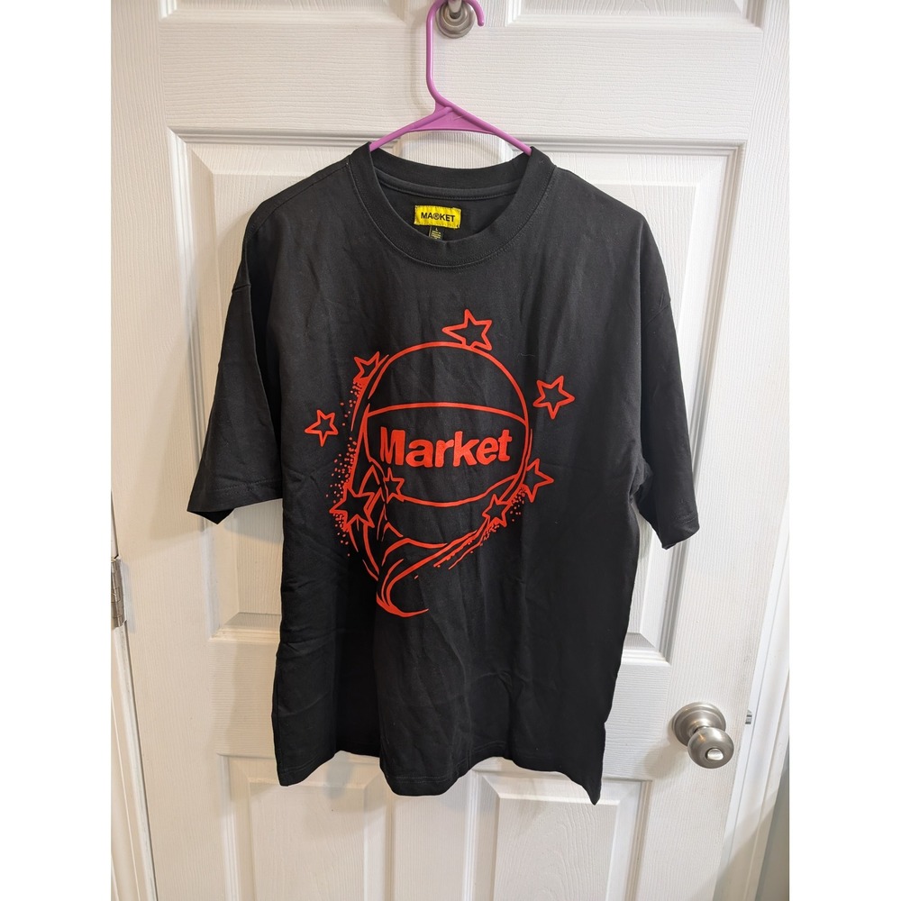 Market Black Red‎ Basketball Graphic T Shirt Mens - Size L